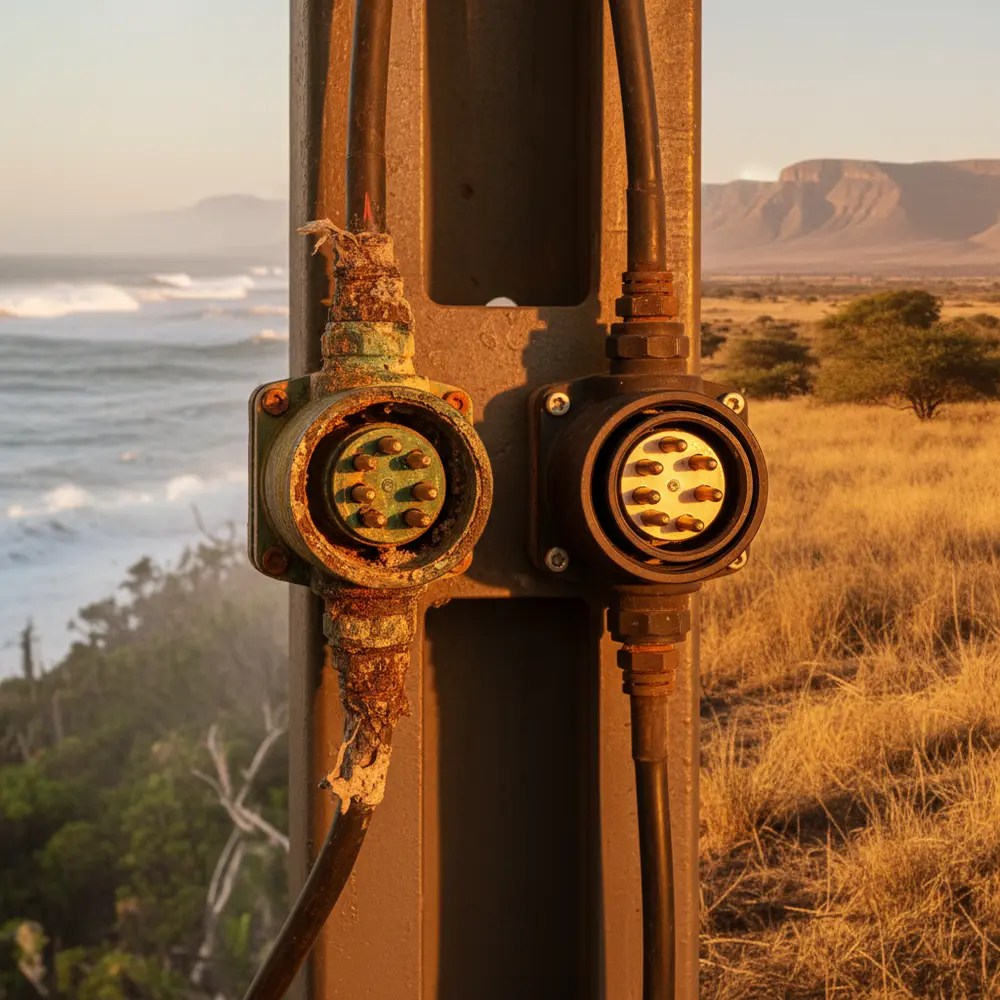 inland vs coastal mining cable and plug care in humid air