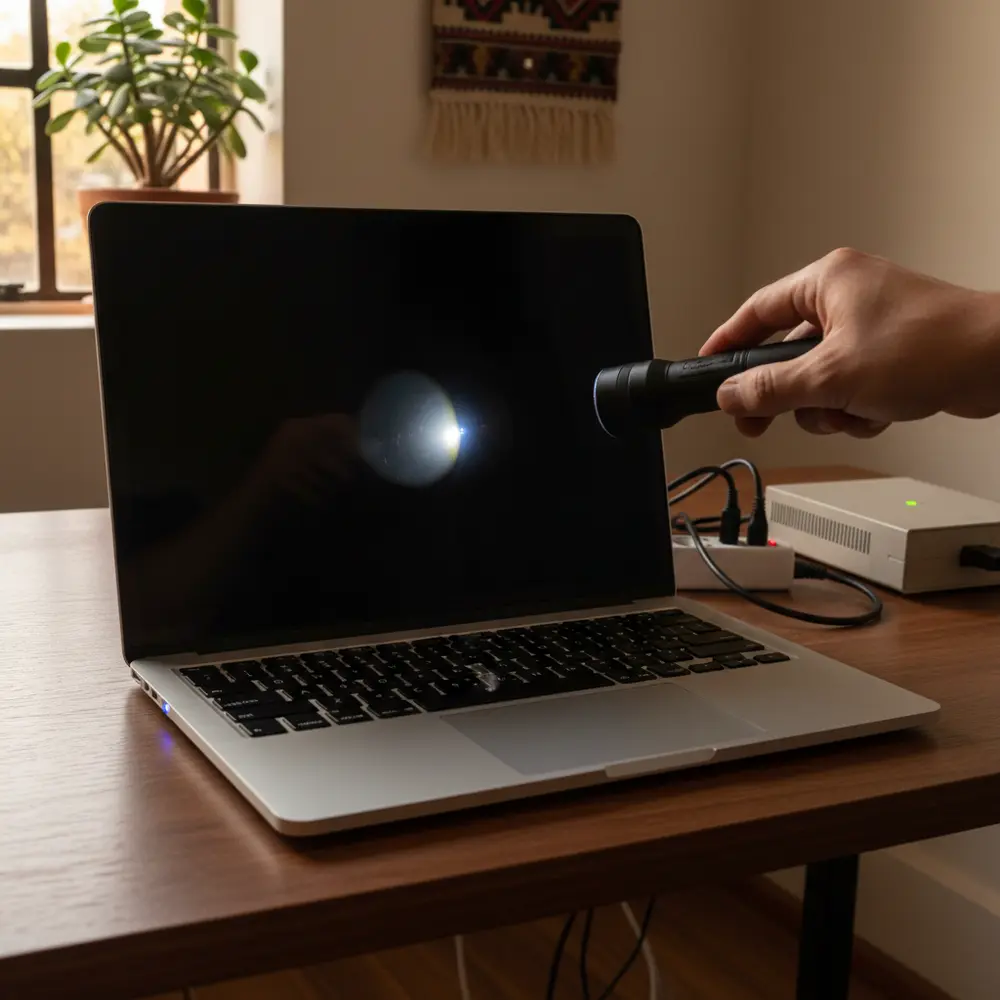 Laptop Screen Black but Power Light On